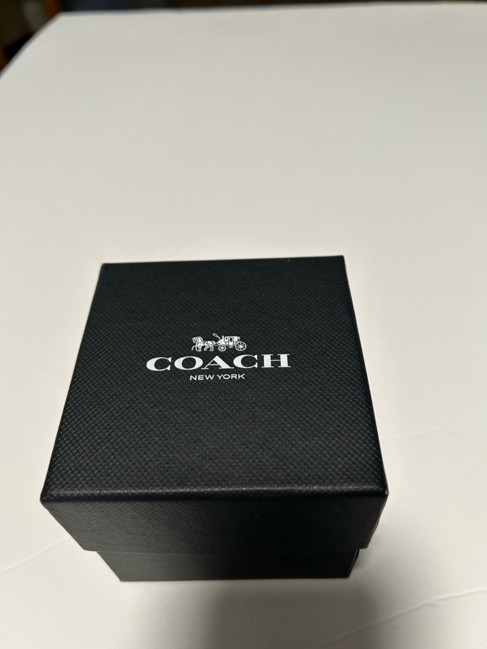 Coach Womens Black Leather Strap Watch with White Dial and Gold Case - Picture 6 of 6